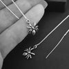 spider threaders gothic earrings