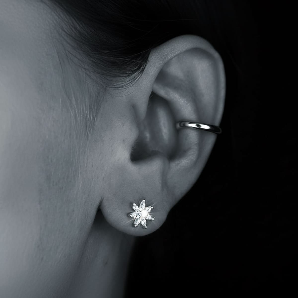star flower alternative earrings