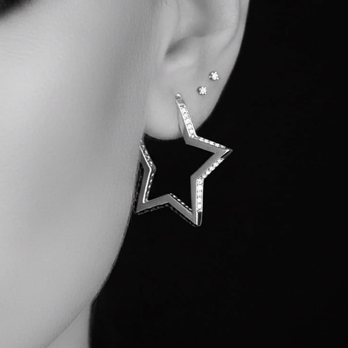 star hoop earrings