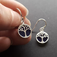 goldstone tree of life earrings silver
