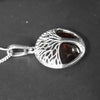 NEW: Domed Tree Of Life Necklace Red Cherry Amber, Sterling Silver