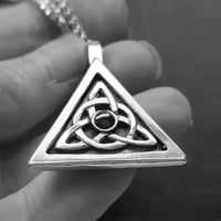 trinity celtic triangle necklace mens 