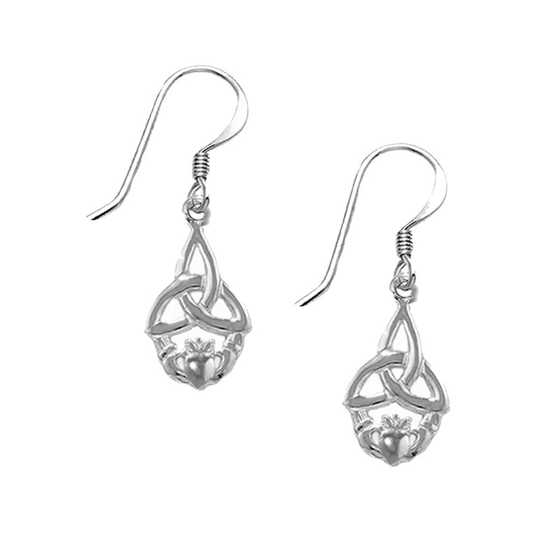 claddagh trinity celtic earrings