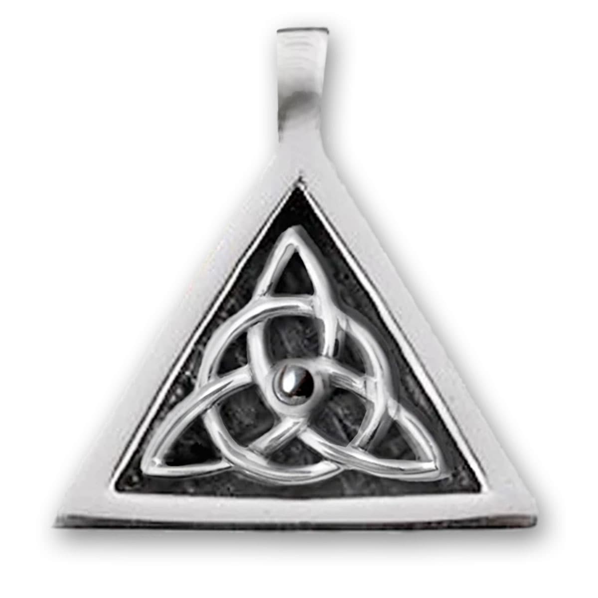 triquerta trinity triangle pendant men