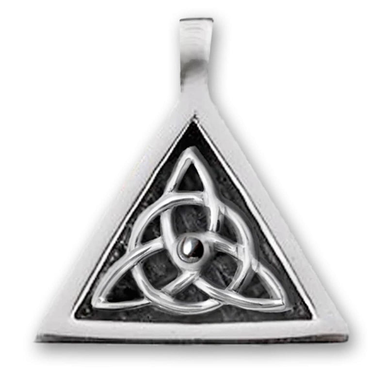 triquerta trinity triangle pendant men