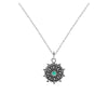 small turquoise moon pendant necklace 