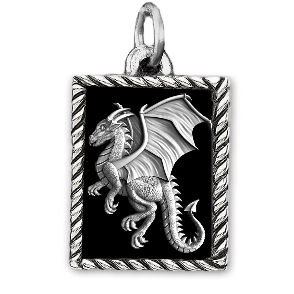 black dragon necklace, mens gothic dragon jewellery