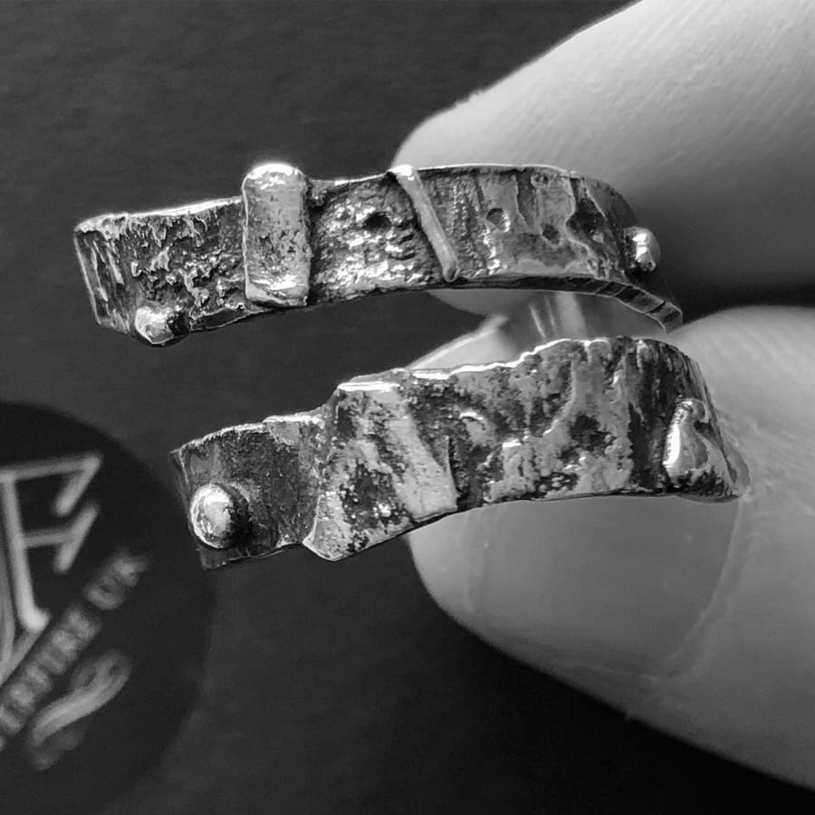 Ring: One Off Reticulated Sterling Silver Ring, Adjustable (A ...