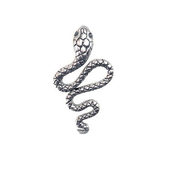 silver snake pendant, serpent jewellery 