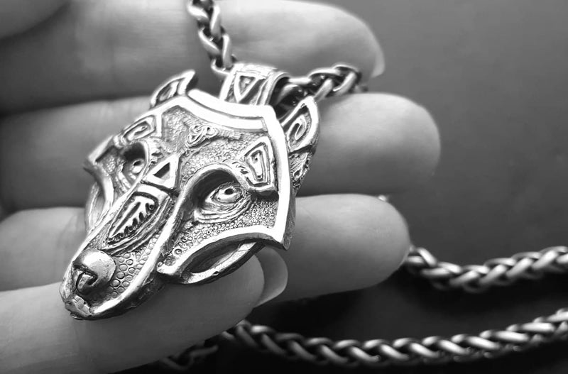 Mens Wolf Necklace Wolves Of Odin Viking jewellery 