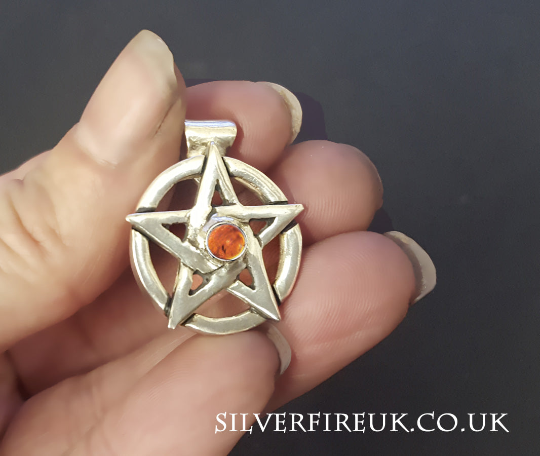 Sterling Silver Celtic Pentacle Pendant by Peter Stone
