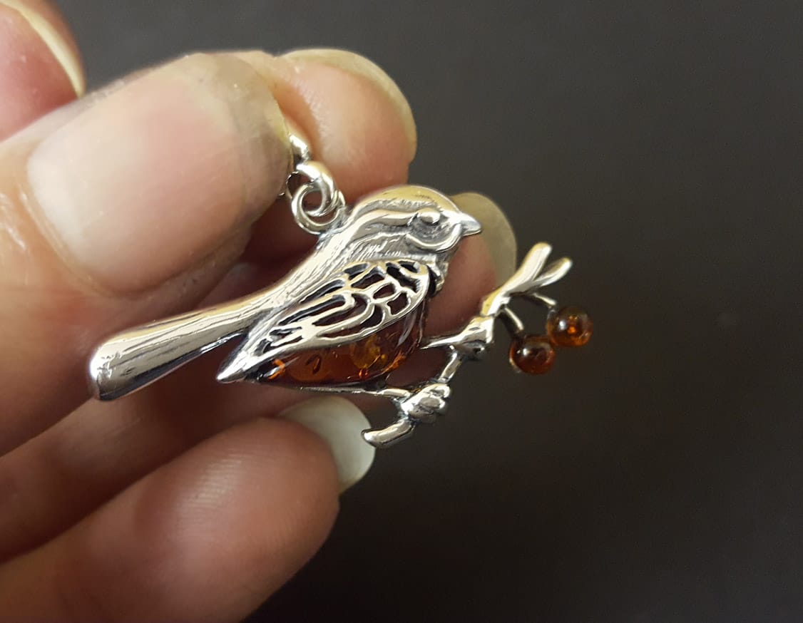 amber robin necklace 
