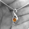 amber silver choker, amber gemstone silver necklace