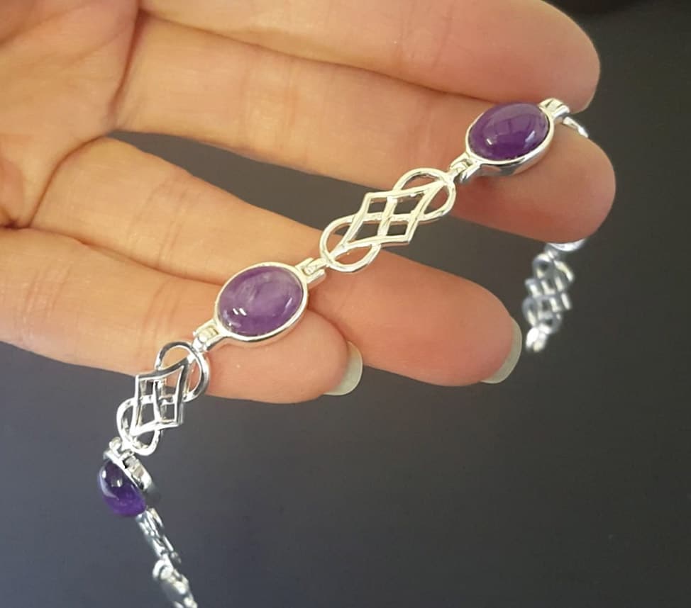 celtic bracelet amethyst 