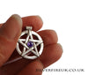 Pentacle Pendant with Amethyst Gemstone