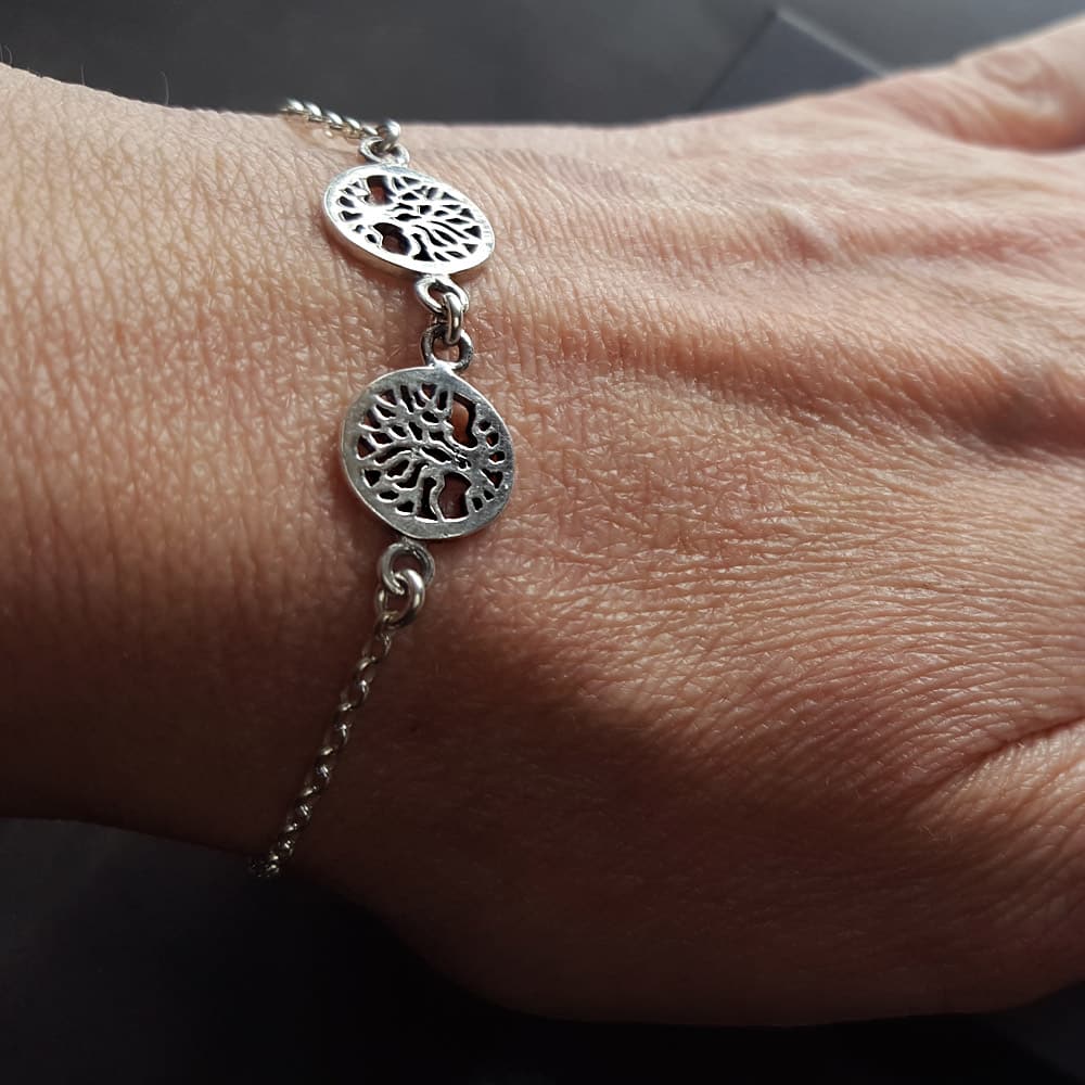 Rose Gold Crystal Tree Of Life Bracelet | Classy Women Collection