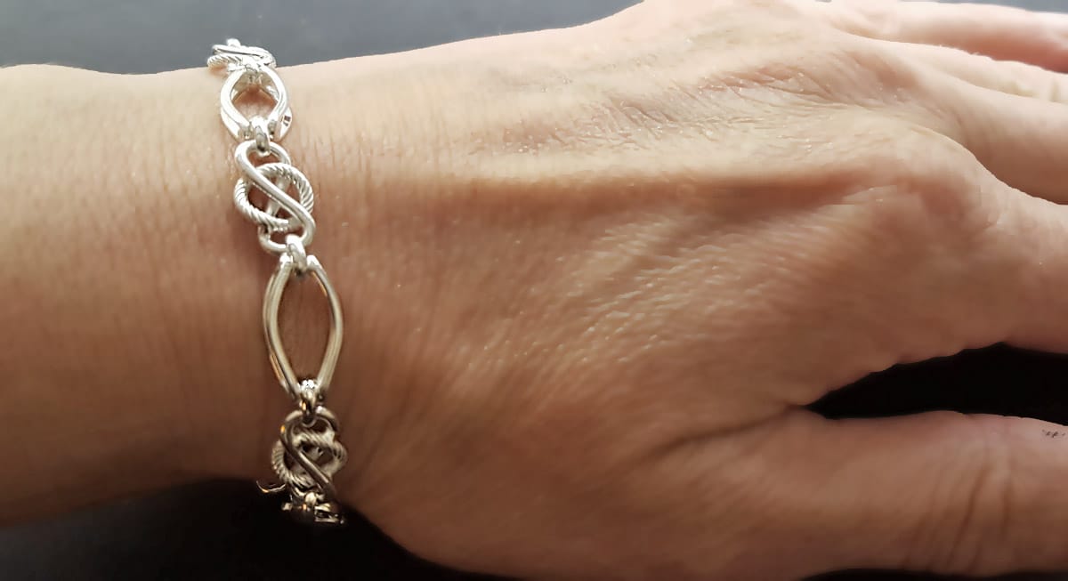 Nina B Sterling Silver Swirls Bracelet at John Lewis & Partners