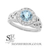 Celtic ring blue topaz 