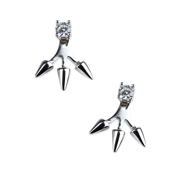 crystal zirconia spike earrings
