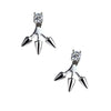 crystal zirconia spike earrings