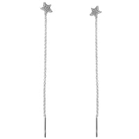 crystal star pull through earrings