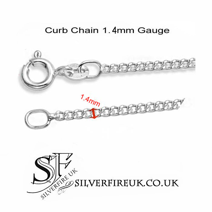 curb chain sterling silver, 1.4mm curb chain necklace