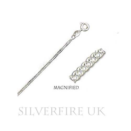 Fine Curb Chain Necklace | Sterling Silver Curb Chain