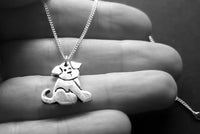 dog necklace silver 