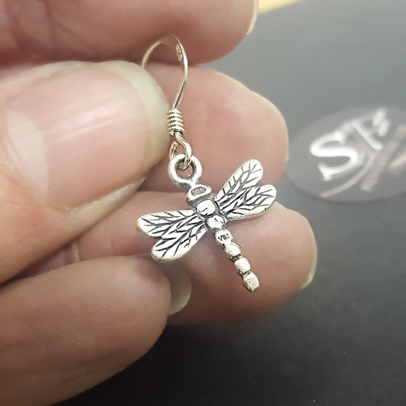 dragonfly silver earrings 