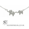 Elephant Necklace, Mum and Baby Elephant, Silver Elephant Jewellery 