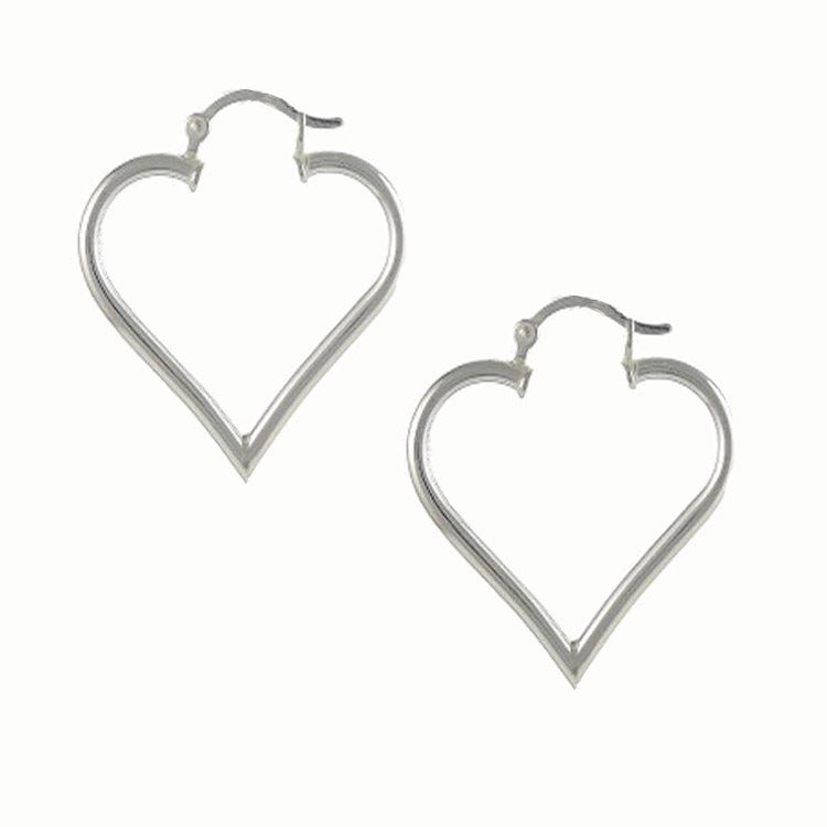 heart hoop earrings