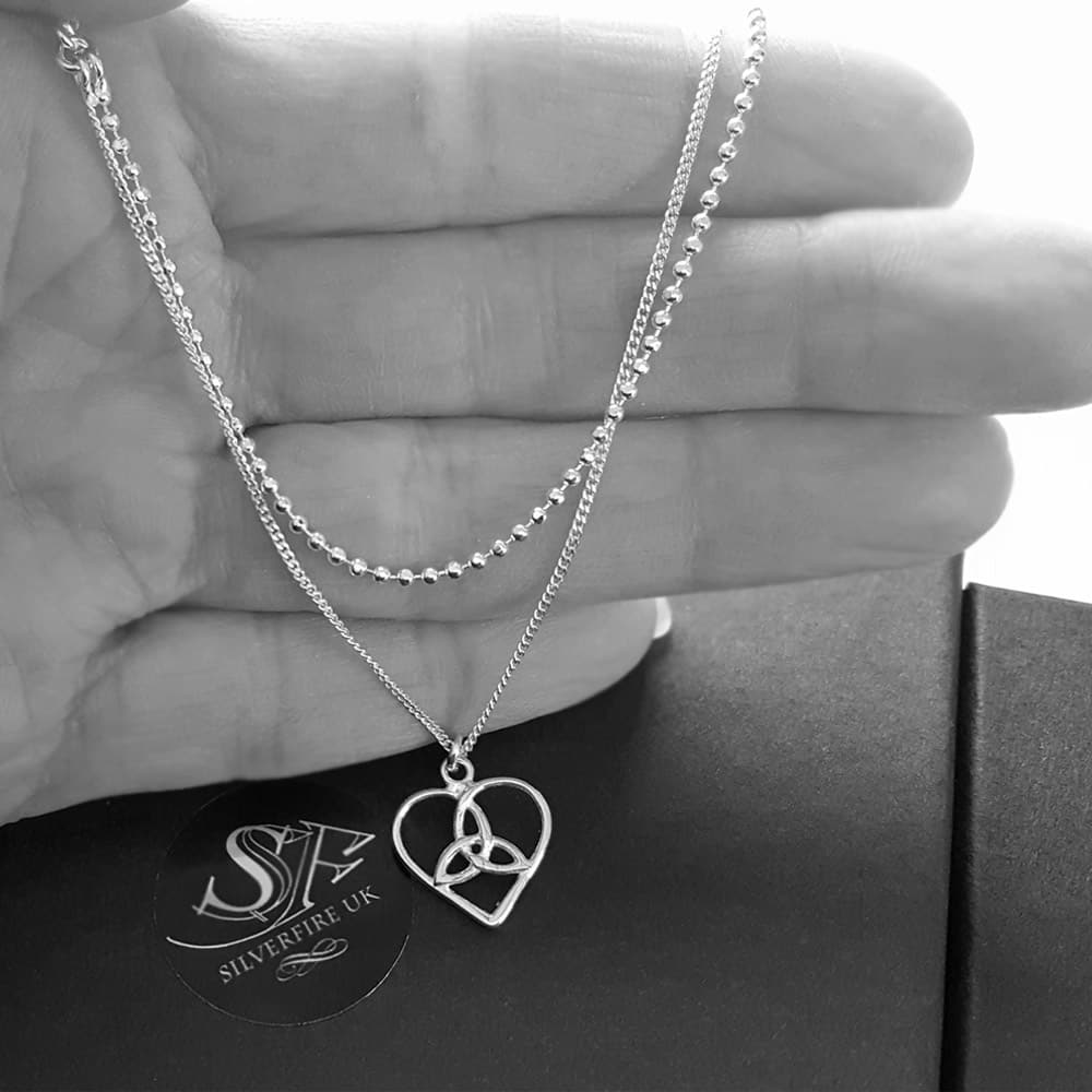 Celtic trinity heart necklace 