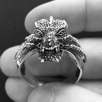 horned dragon ring for men, dragon ring jewellery 