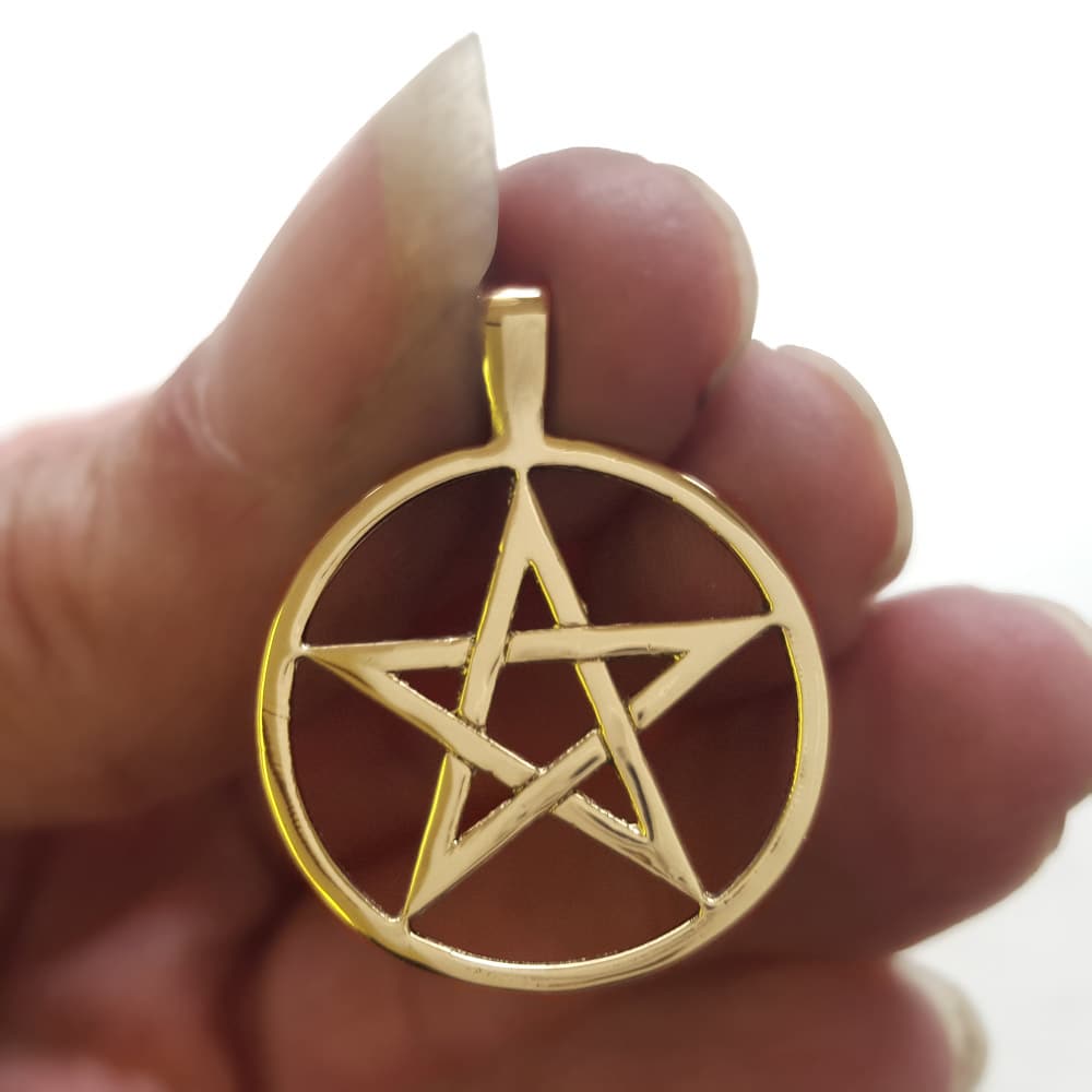 Pentagram gold chain sale