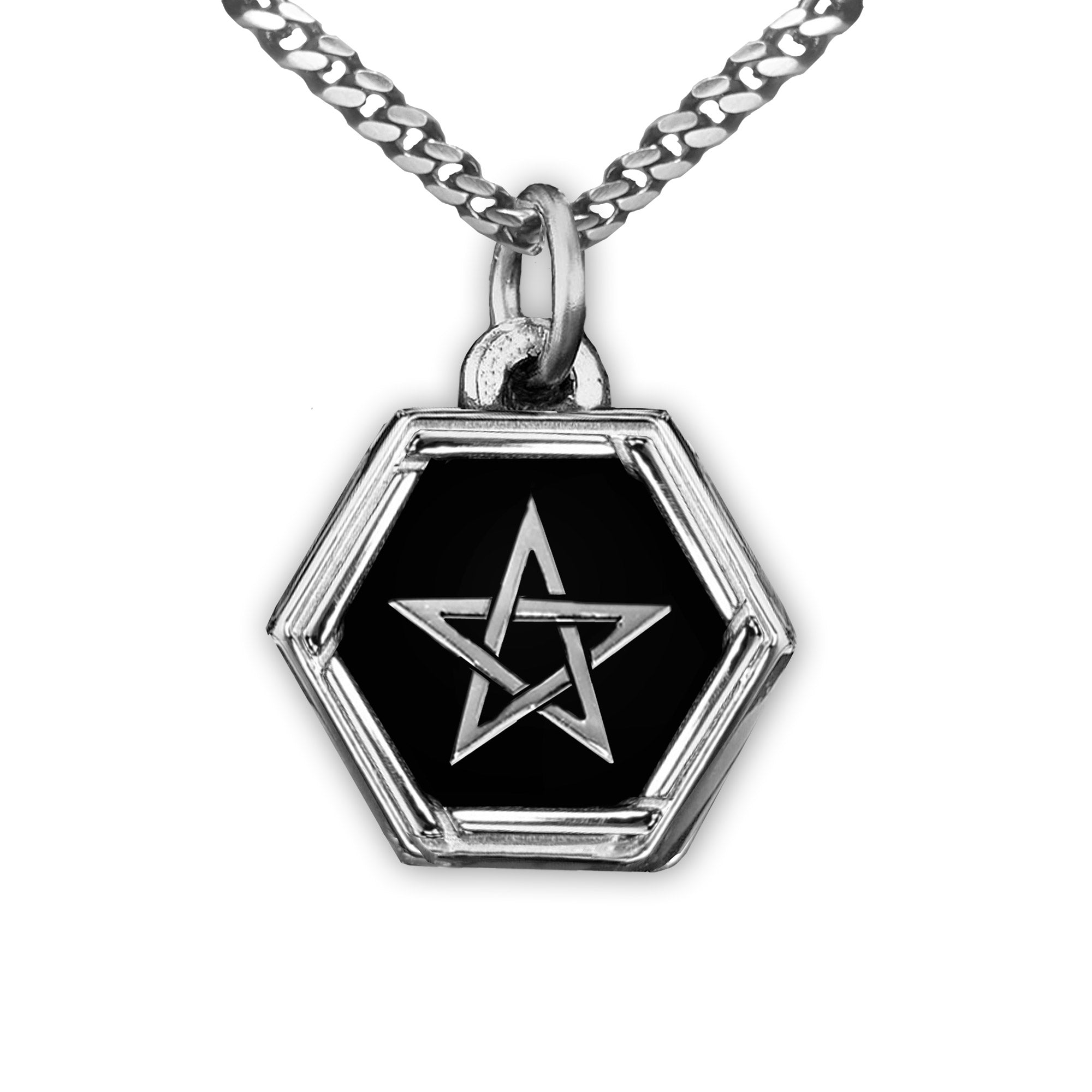 Mens pentagram necklace deals