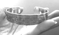 mens celtic cuff bangle complex lines