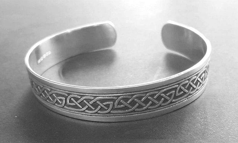 celtic bracelet for men, silver celtic bangle