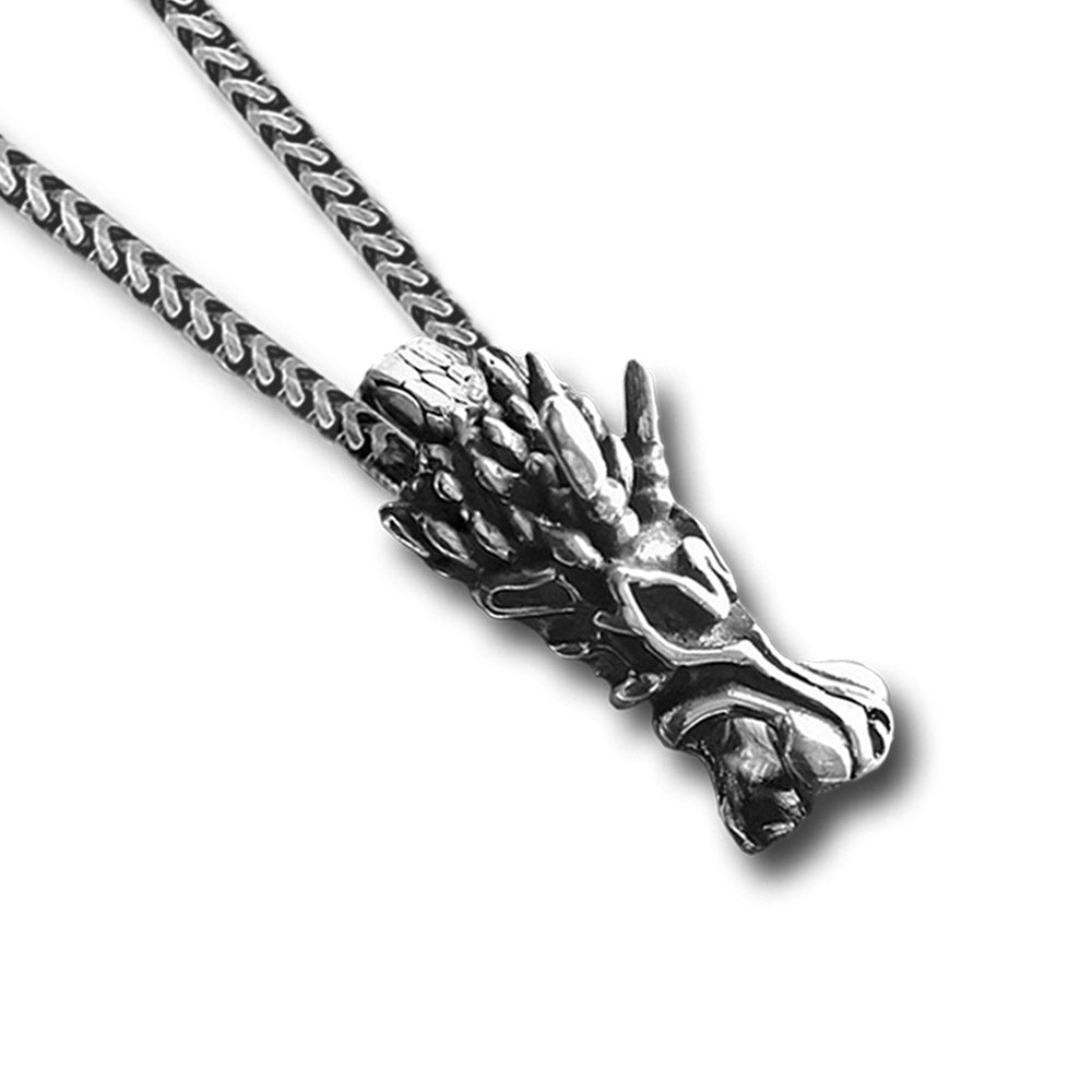 mens dragon necklace, alternative dragon jewellery for men