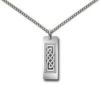 Mens celtic necklace, silver necklace for men 