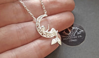 mermaid jewellery, moon necklace