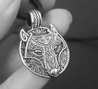 MENS WOLF NECKLACE VIKING