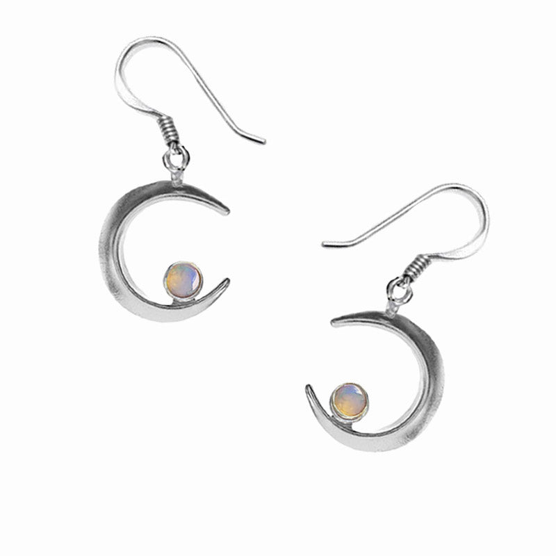 opal crescent moon earrings 