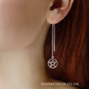 Pentagram Threader Earrings, Witch Earring Jewellery
