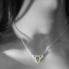 celtic necklace with peridot gemstone