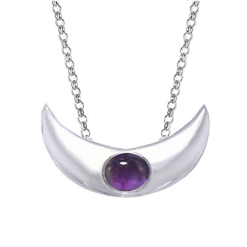 purple moon celestial necklace