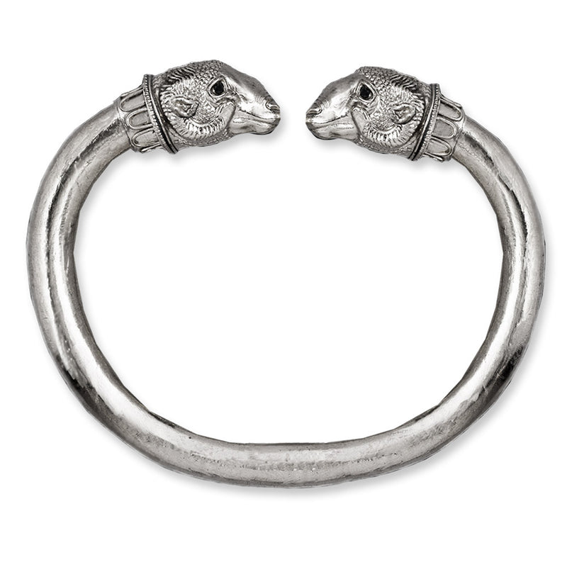 ram bracelet, ram's head bangle