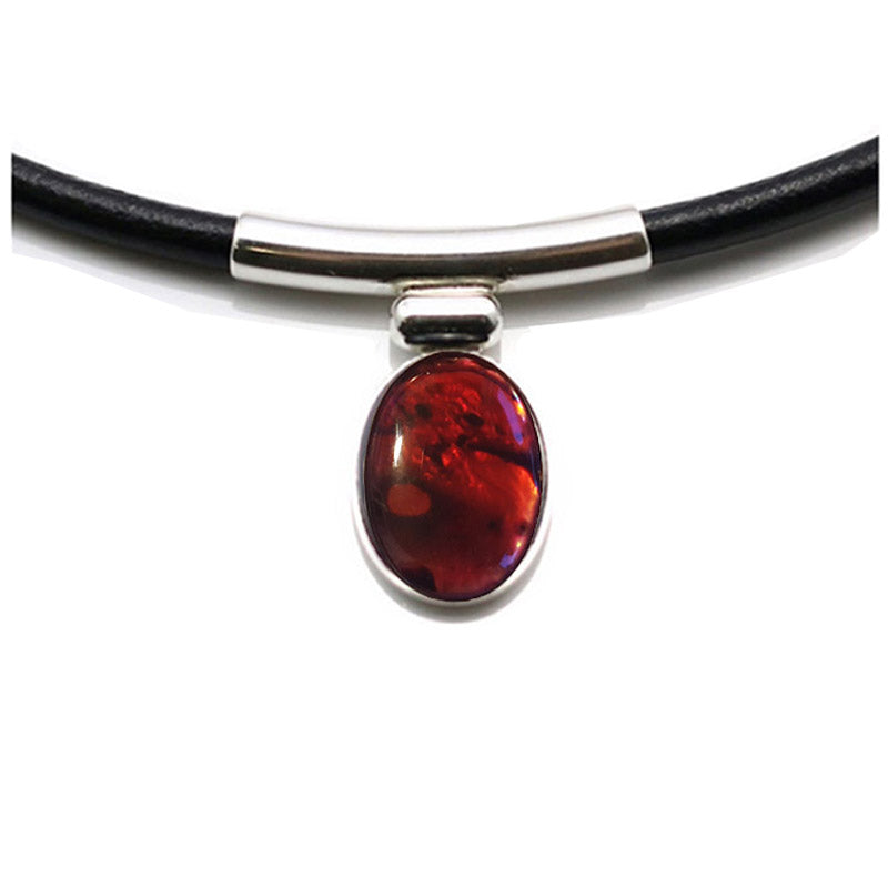 gothic choker red gemstone 