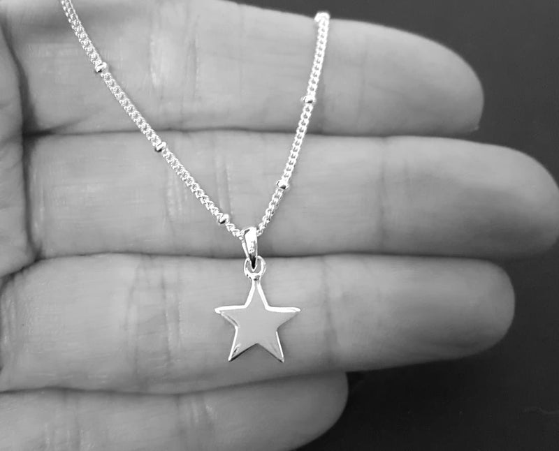 silver star choker necklace 