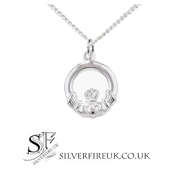 silver claddagh necklace