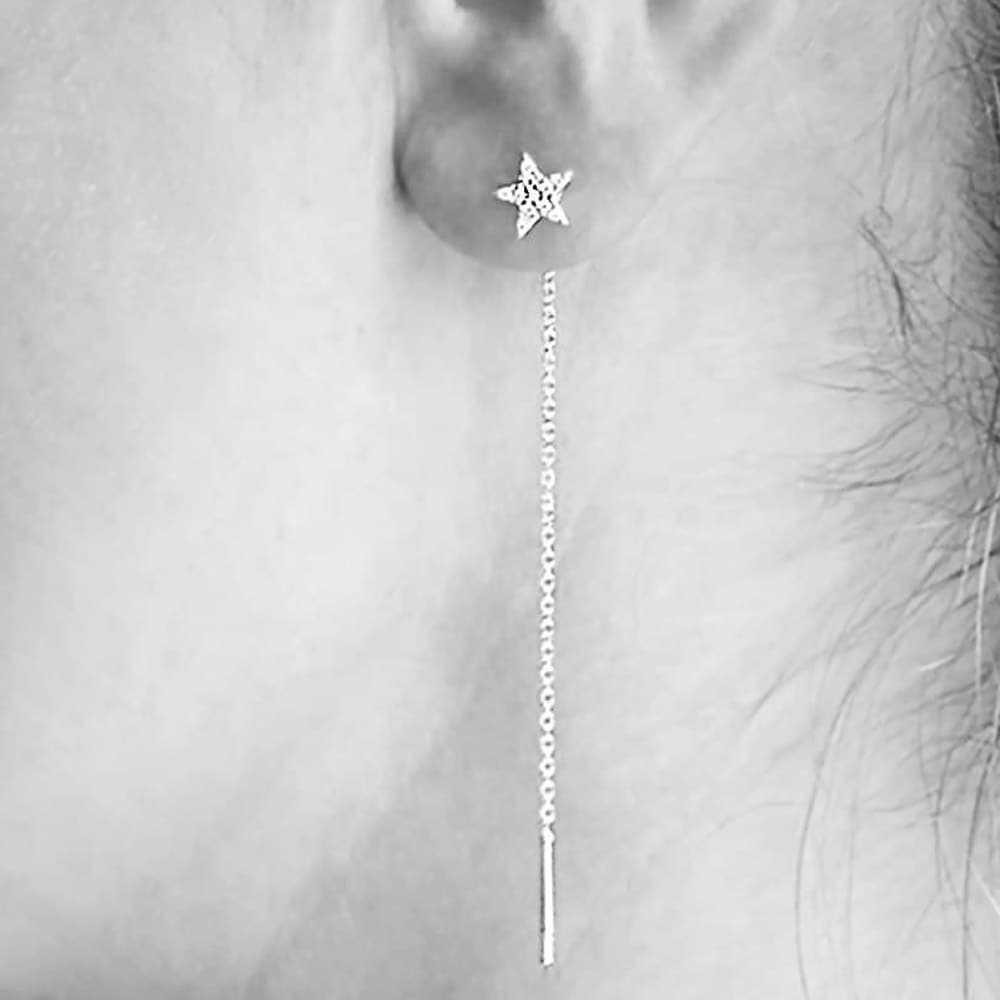 star threader earrings, celestial earring jewellery 